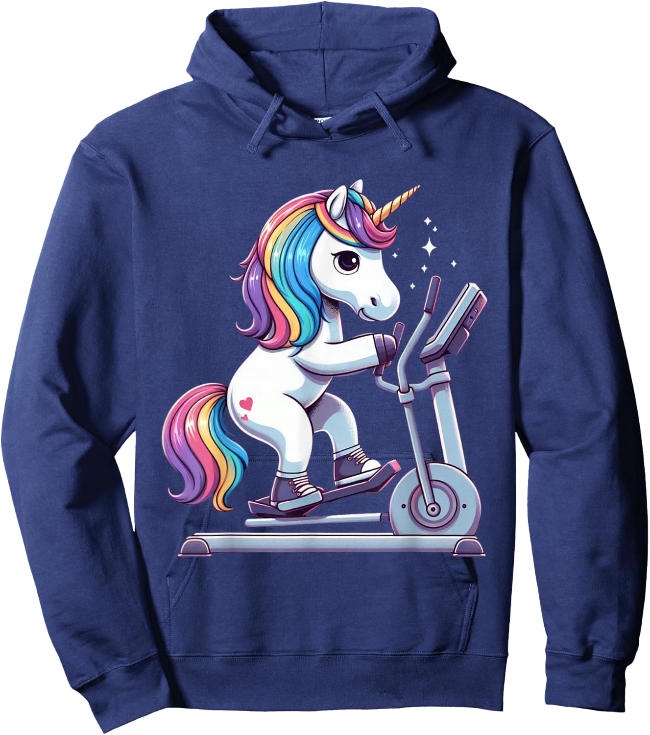 Unicorn Elliptical Training Boys Girls Men Women Kids Adults Hoodie - Hoodie | Navy