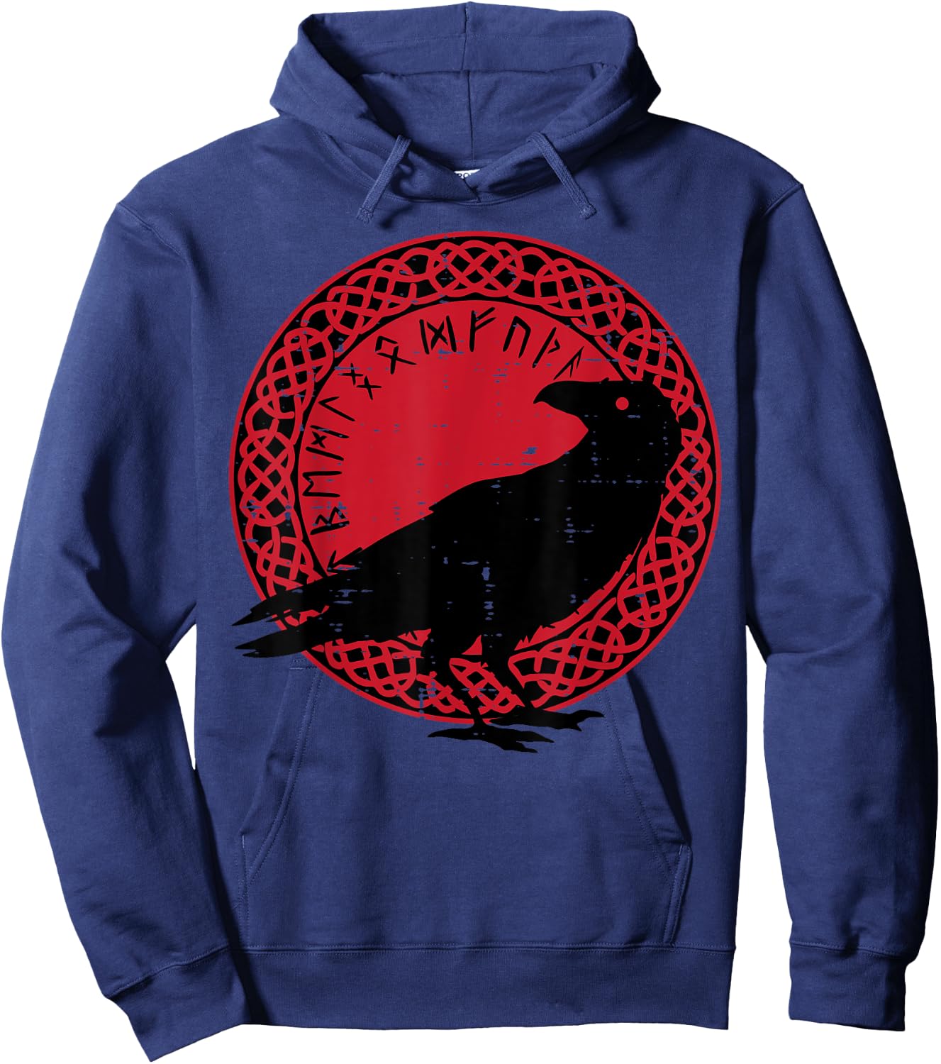 Viking Raven Celtic Circle Norse Mythology Men Women Kids Hoodie - Hoodie | Navy