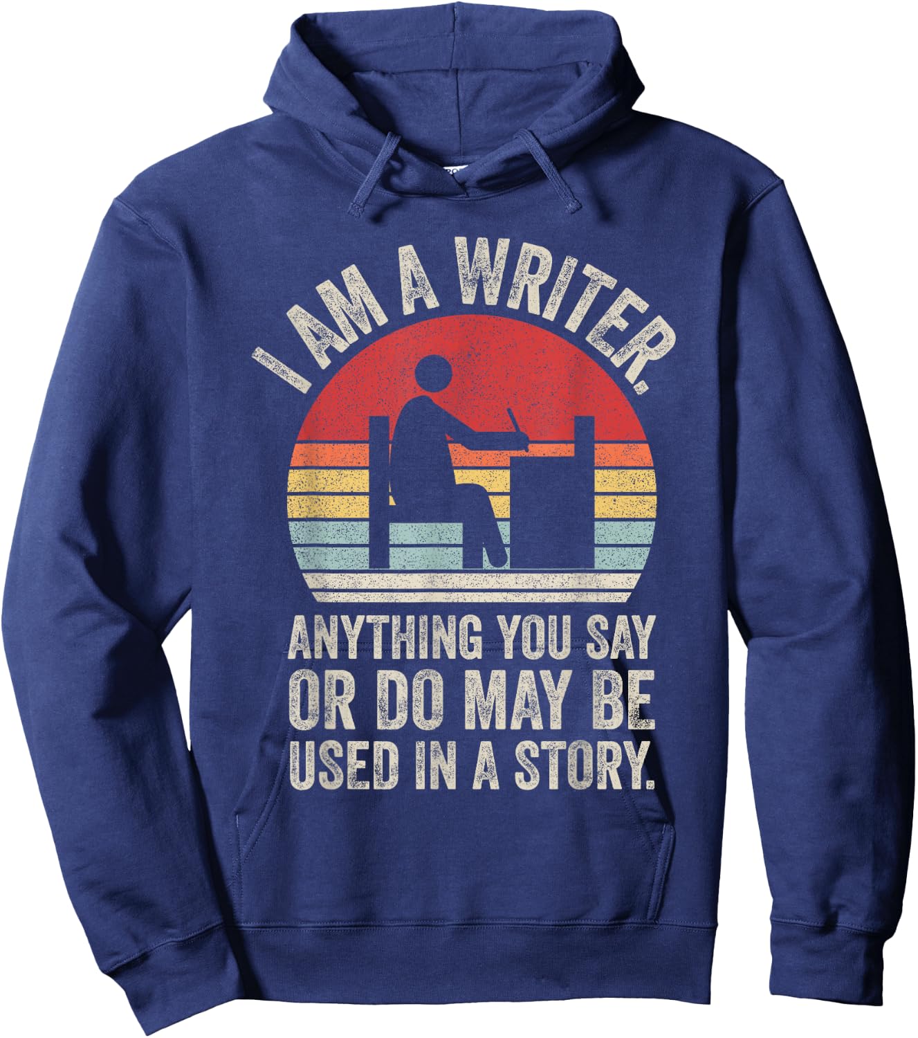 Catch Some Rays Vintage Retro I Am A Writer Funny Author Writer Gift Hoodie - Hoodie | Navy