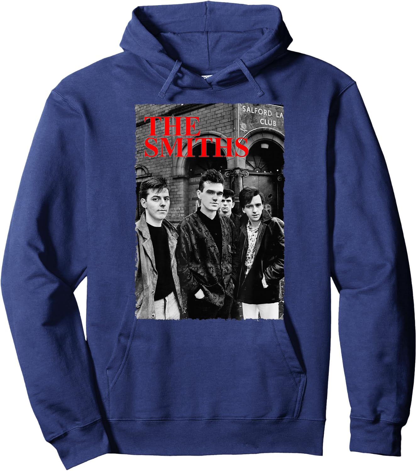 The Smiths Red Text Salford Lads Club Shot By Stephen Wright Hoodie - Hoodie | Navy