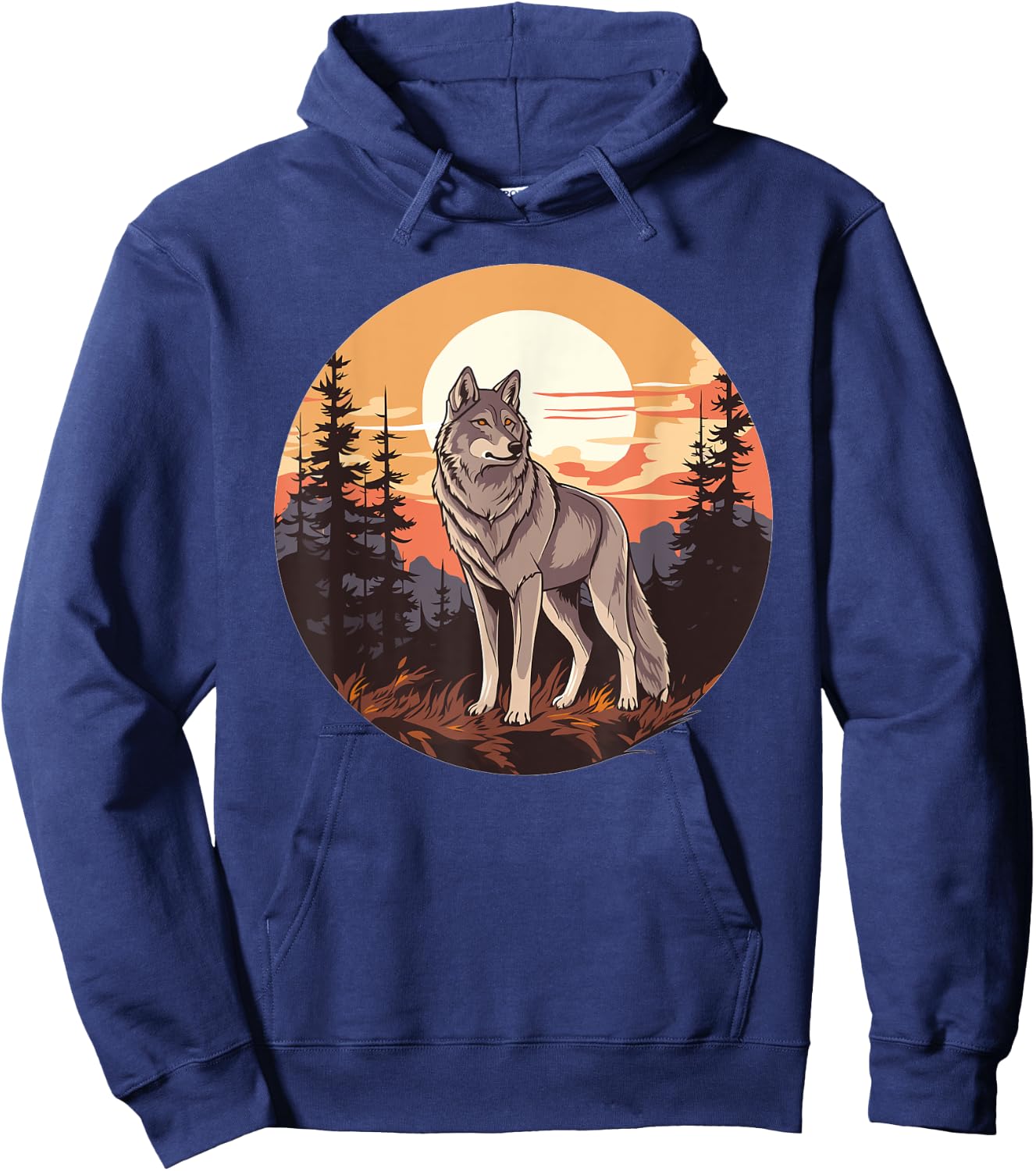 Wolf In The Forest I Kids Wolf Hoodie - Hoodie | Navy
