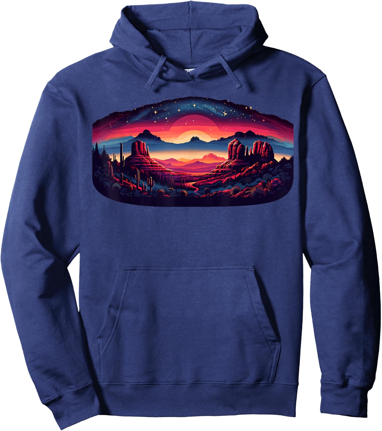 Sedona Arizona Nature Hiking Outdoor Mountain Sedona Night Hoodie - Hoodie | Navy