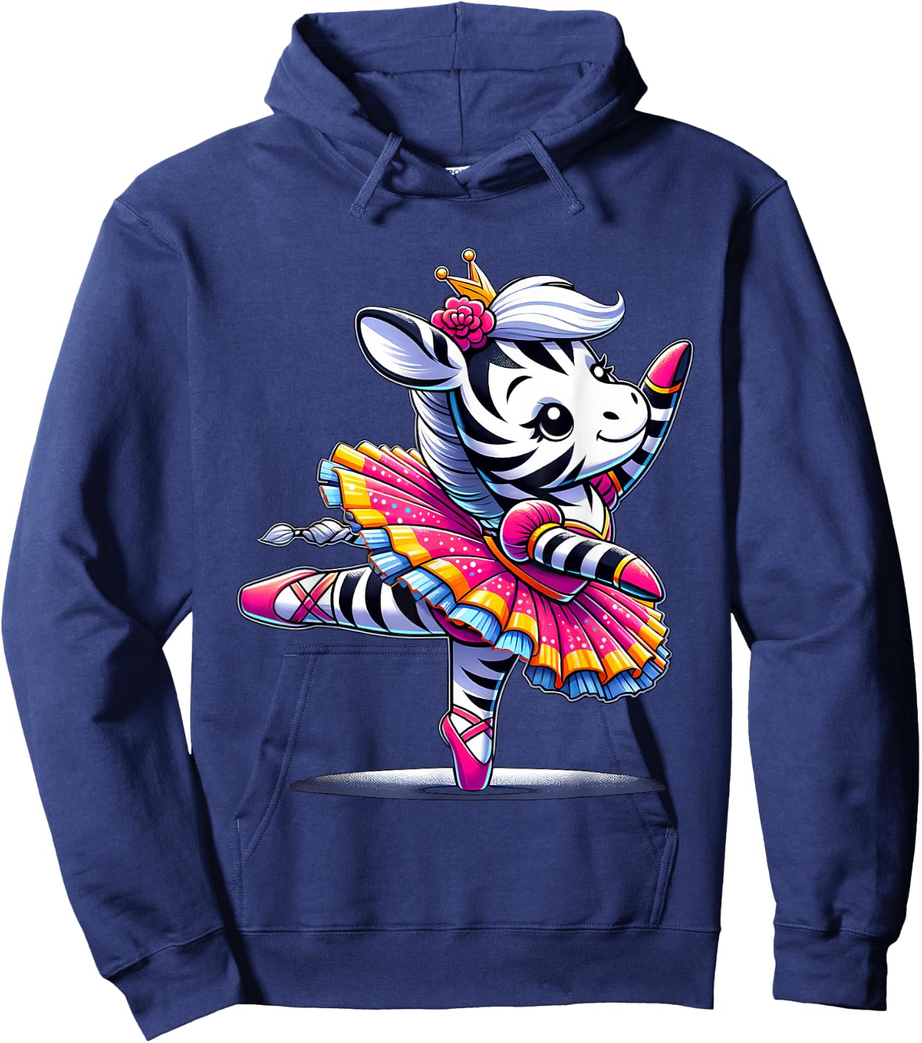 Ballerina Zebra Dancing Hoodie - Hoodie | Navy
