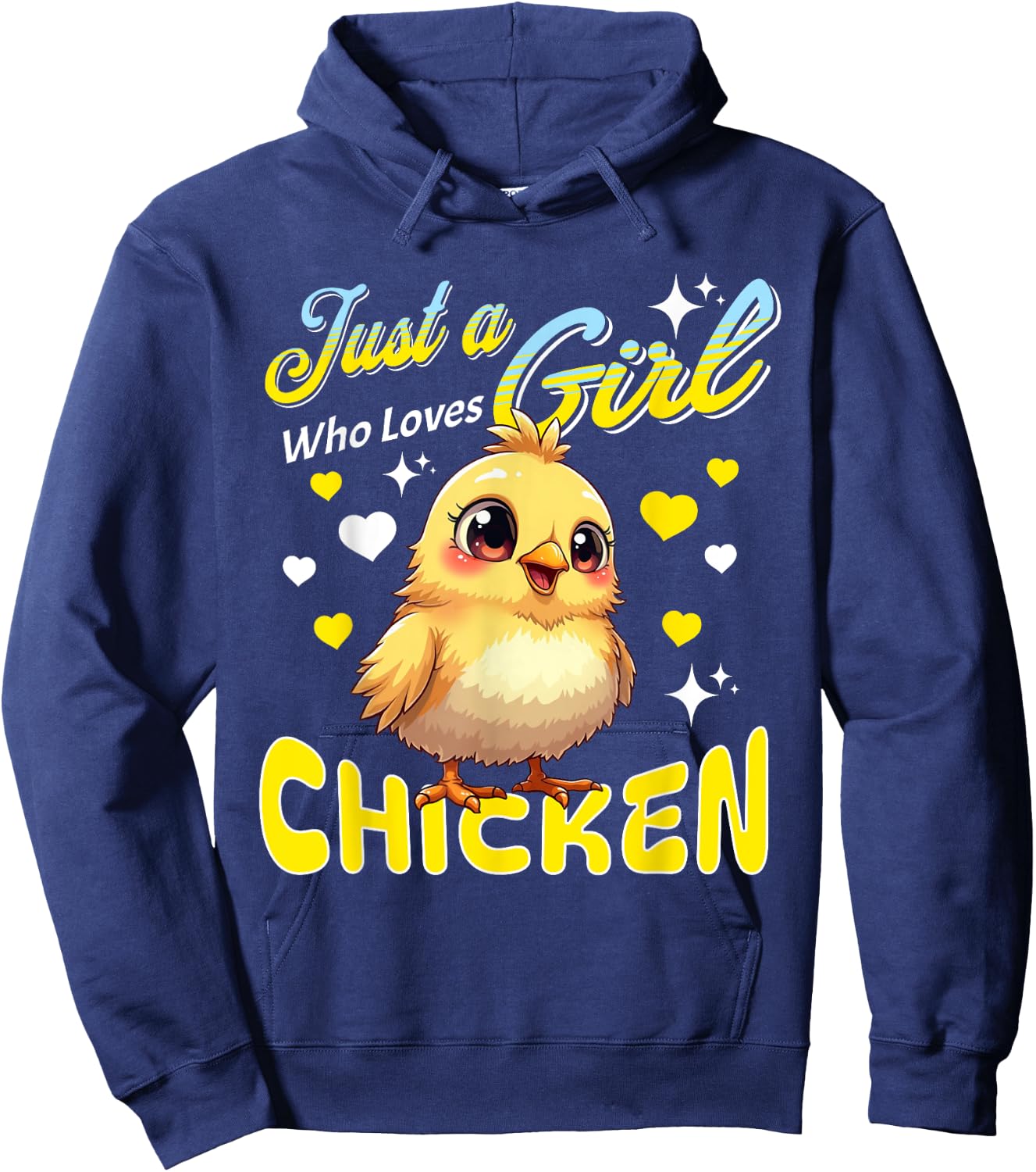 Just a Girl Who Loves Chicken Dress and Kids Hoodie - Hoodie | Navy