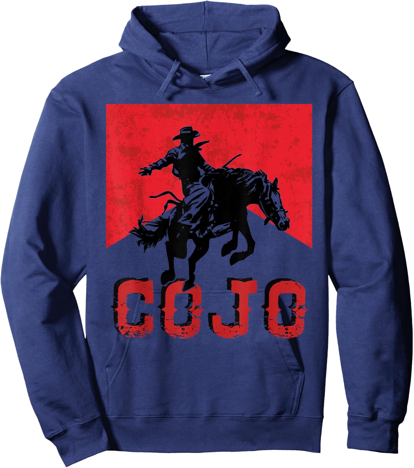Retro Cojo Johnson Bull Skull Music Country 70s Cowboy Boots Hoodie - Hoodie | Navy