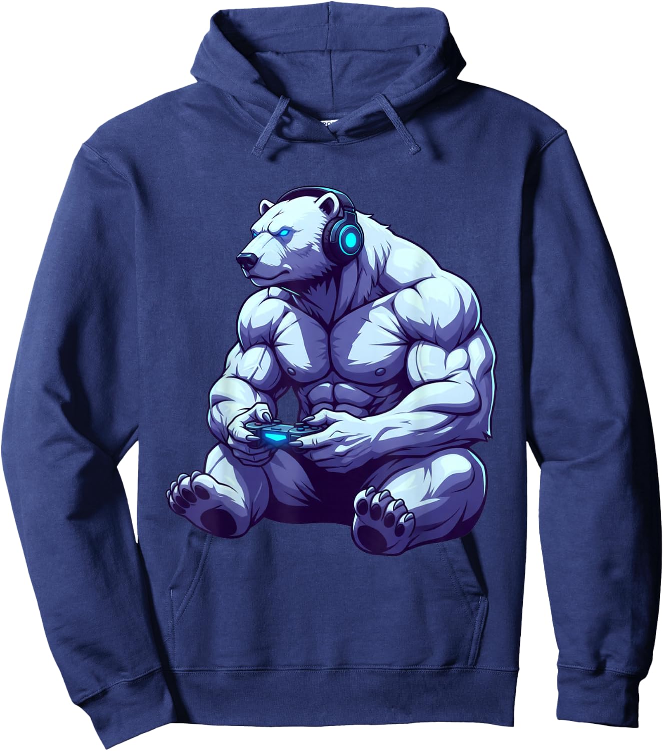 Polar Bear Funny Video Games Polar Bear Hoodie - Hoodie | Navy