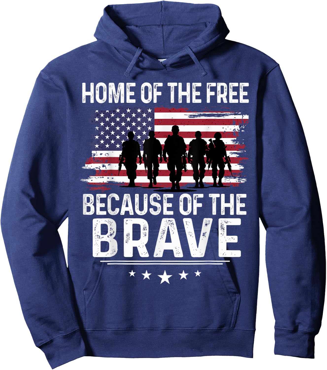 Home Of The Free Because Of The Brave - Honor and Proud Hoodie - Hoodie | Navy