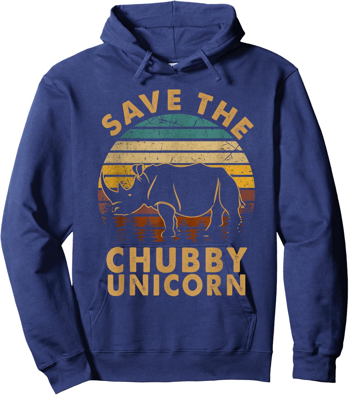 Classic Arts Save The Chubby Unicorn Lovely Animals Outfits Hoodie - Hoodie | Navy