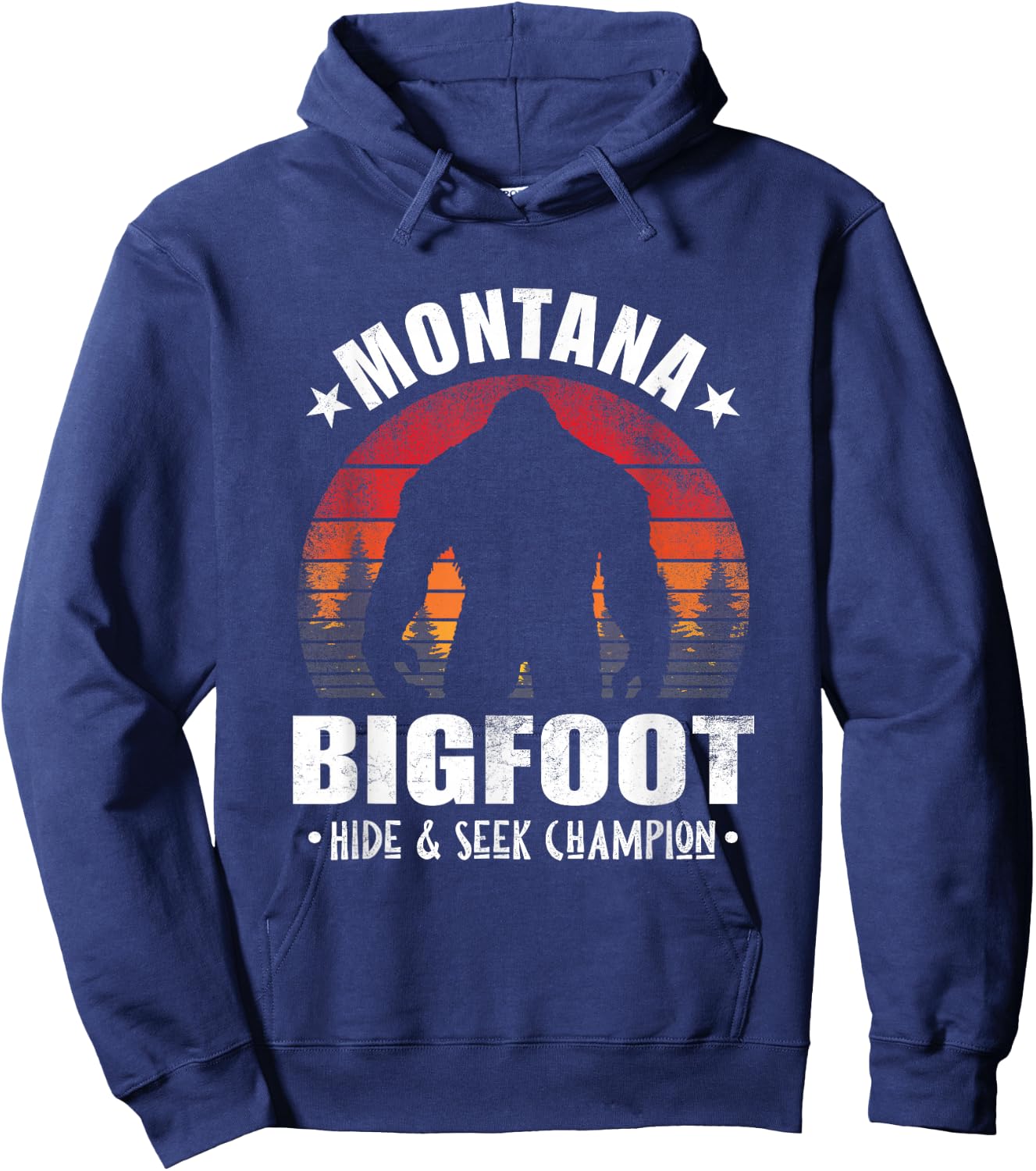 Montana Bigfoot Hide and Seek Champion Sasquatch Hoodie - Hoodie | Navy