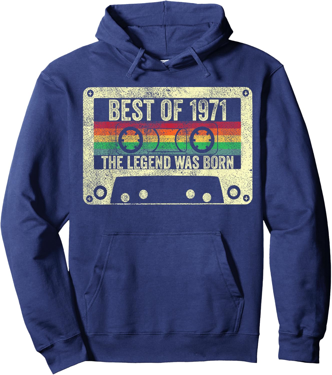 Best Of 1971 54th Birthday Gift Vintage 54 Years Old Retro Hoodie - Hoodie | Navy