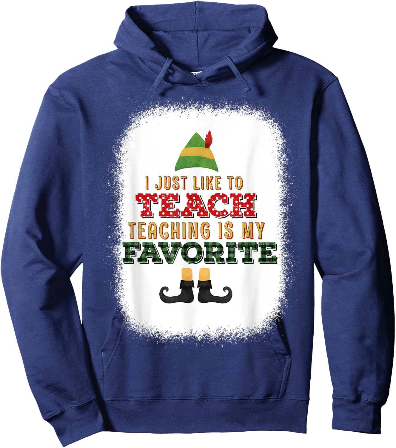 I Just Like To Teach Teaching Is My Favorite Christmas Hoodie - Hoodie | Navy