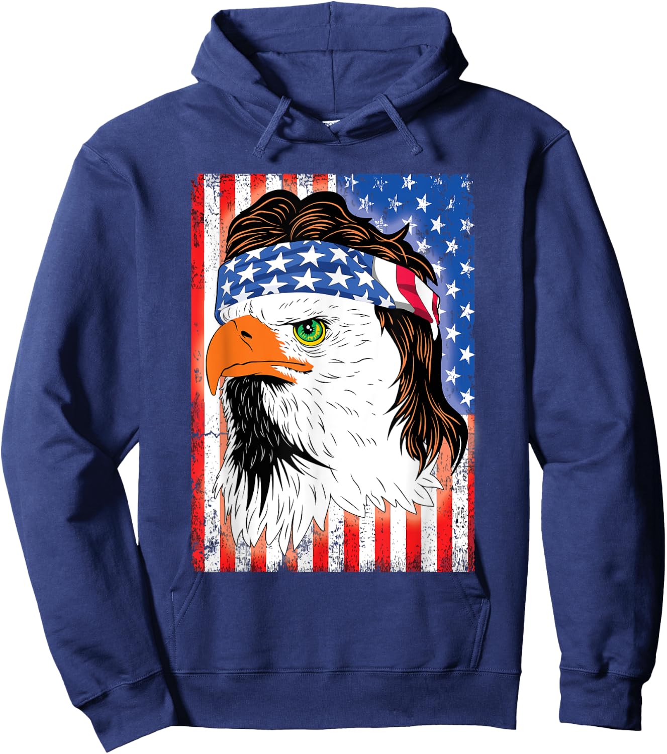 4th of July eagle costume shirt men women kids outfit Hoodie - Hoodie | Navy