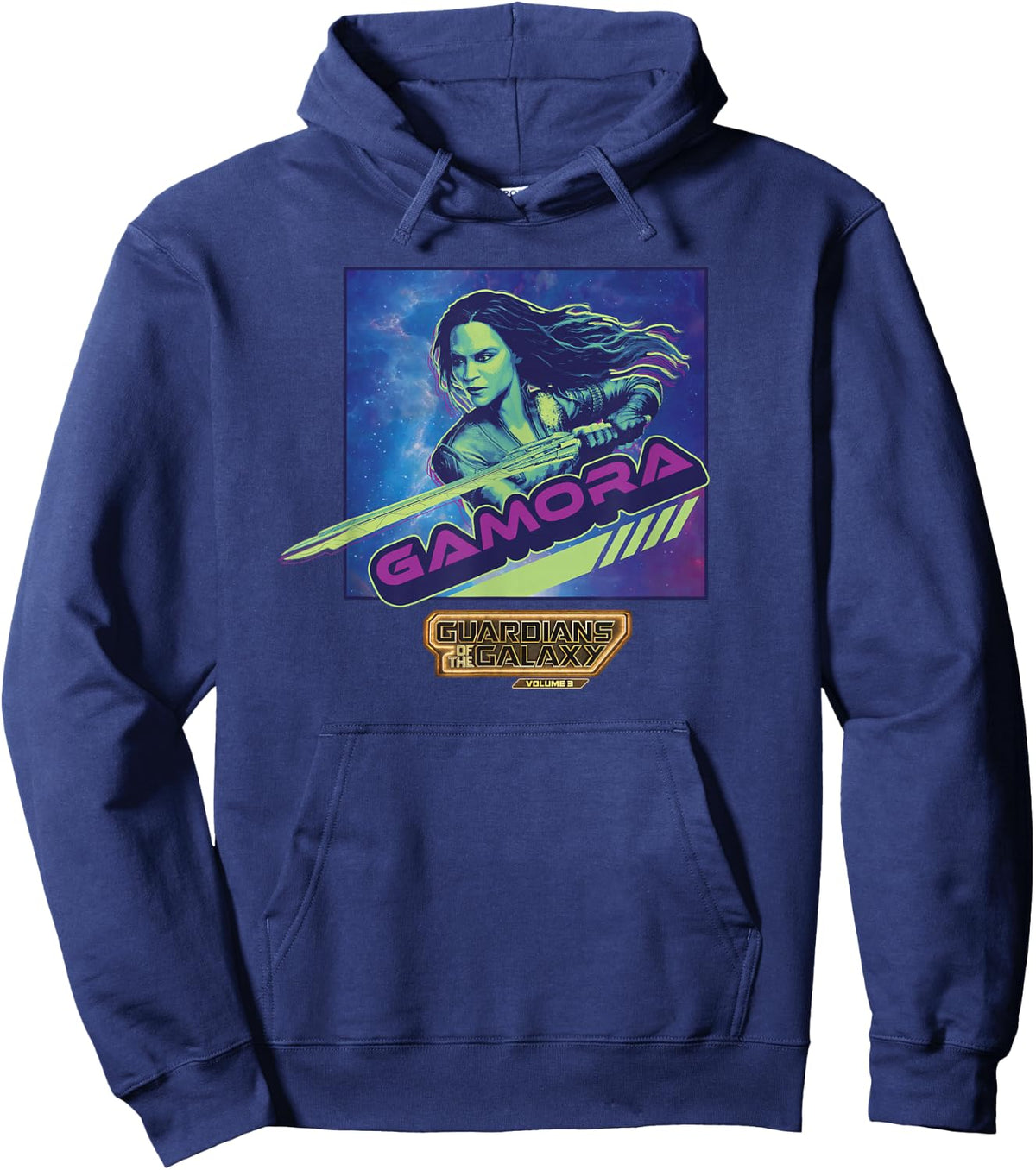 Marvel Guardians of the Galaxy Vol. 3 Vintage Cosmic Gamora Hoodie - Hoodie | Navy