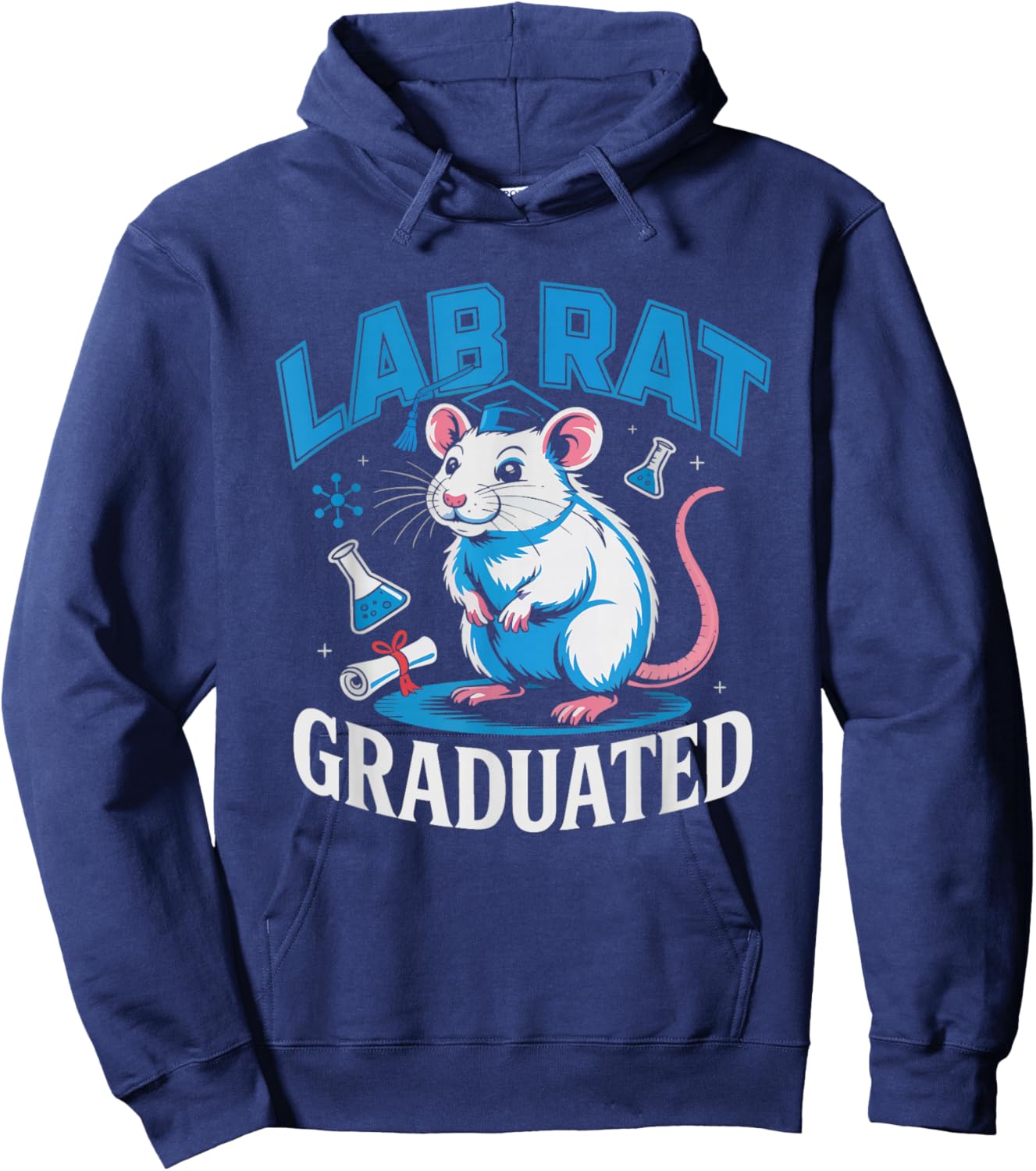 PHD Graduate Scientist Lab Flask Beaker Doctoral Academic Hoodie - Hoodie | Navy