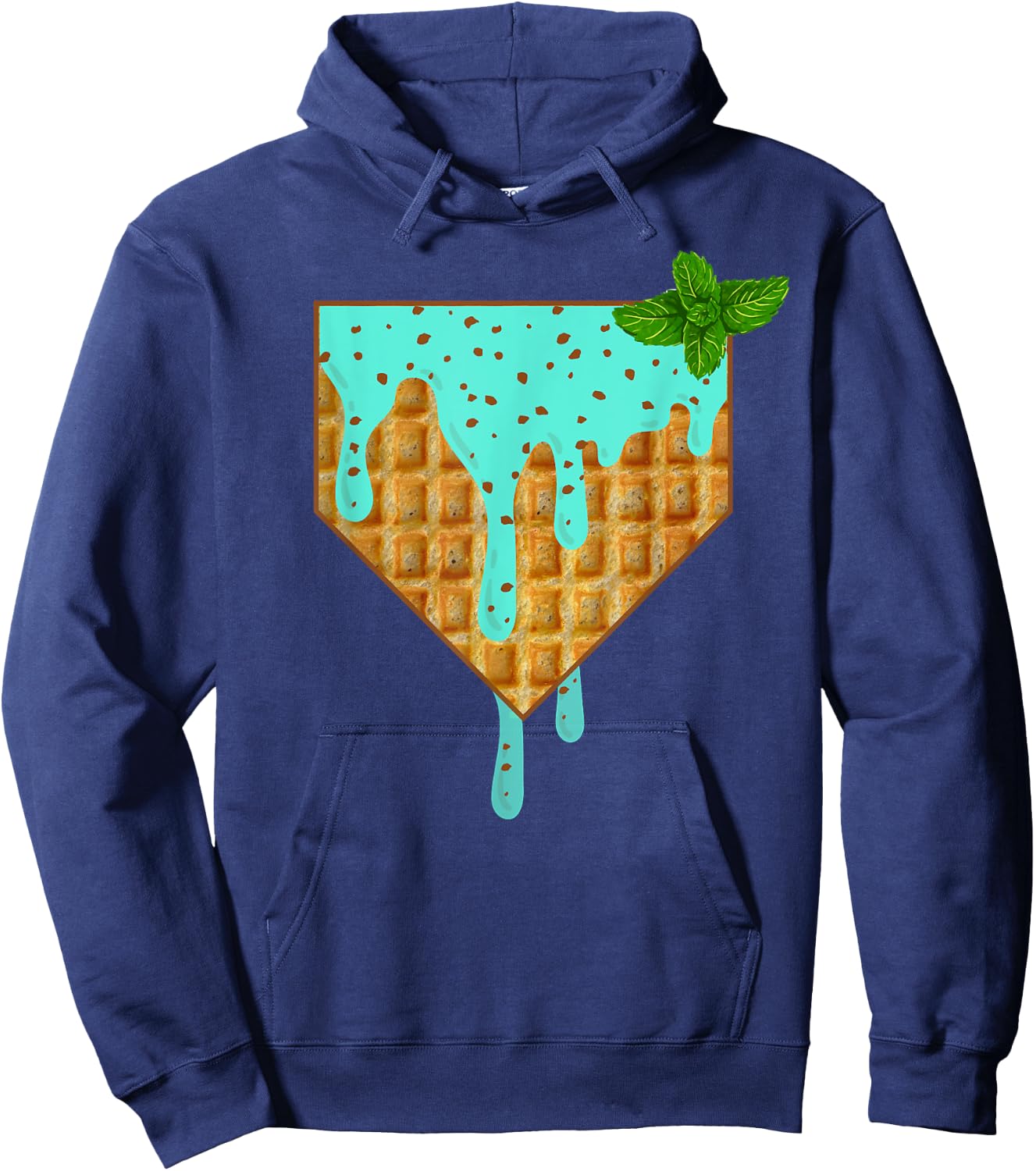 Home Plate Drip - Mint Chocolate Chip Softball & Baseball Hoodie - Hoodie | Navy