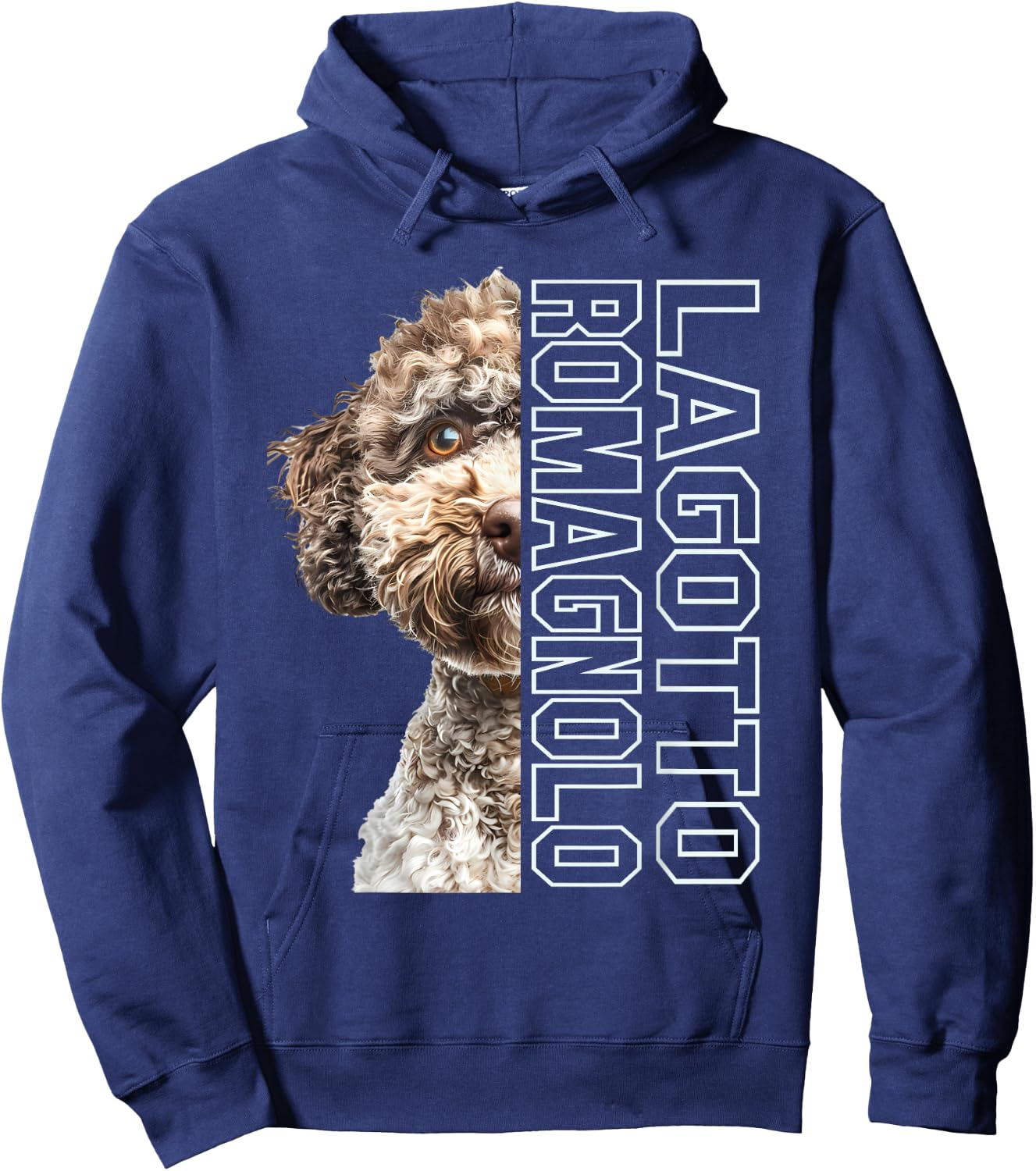 Lagotto Romagnolo , Small, Black Hoodie - Hoodie | Navy