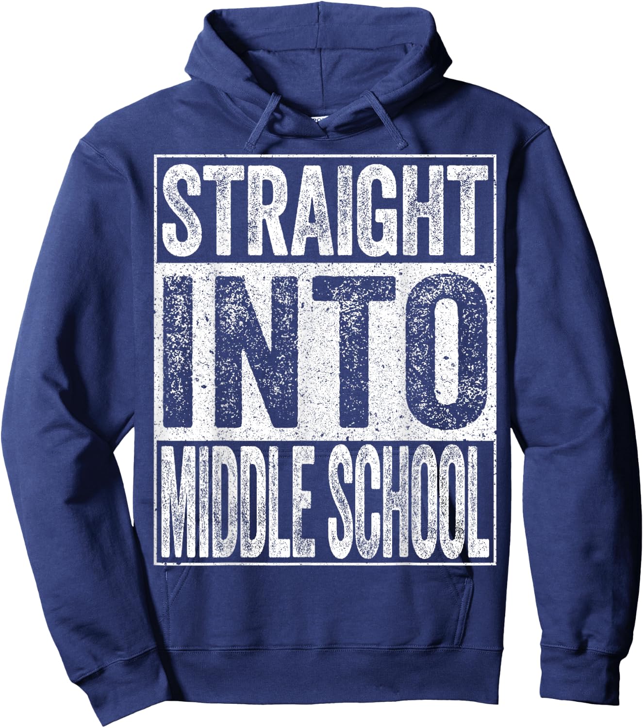 Straight Into Middle School Shirt Boy Girl Back To School Hoodie - Hoodie | Navy