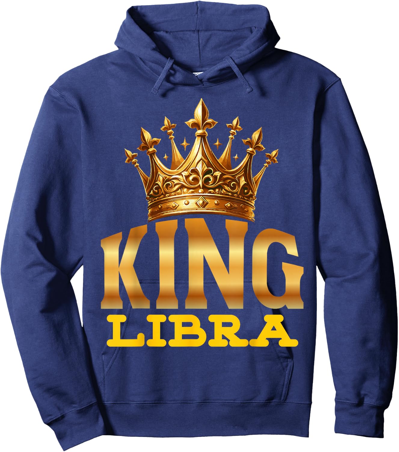 King Libra Balance Zodiac Sign Crown Hoodie - Hoodie | Navy
