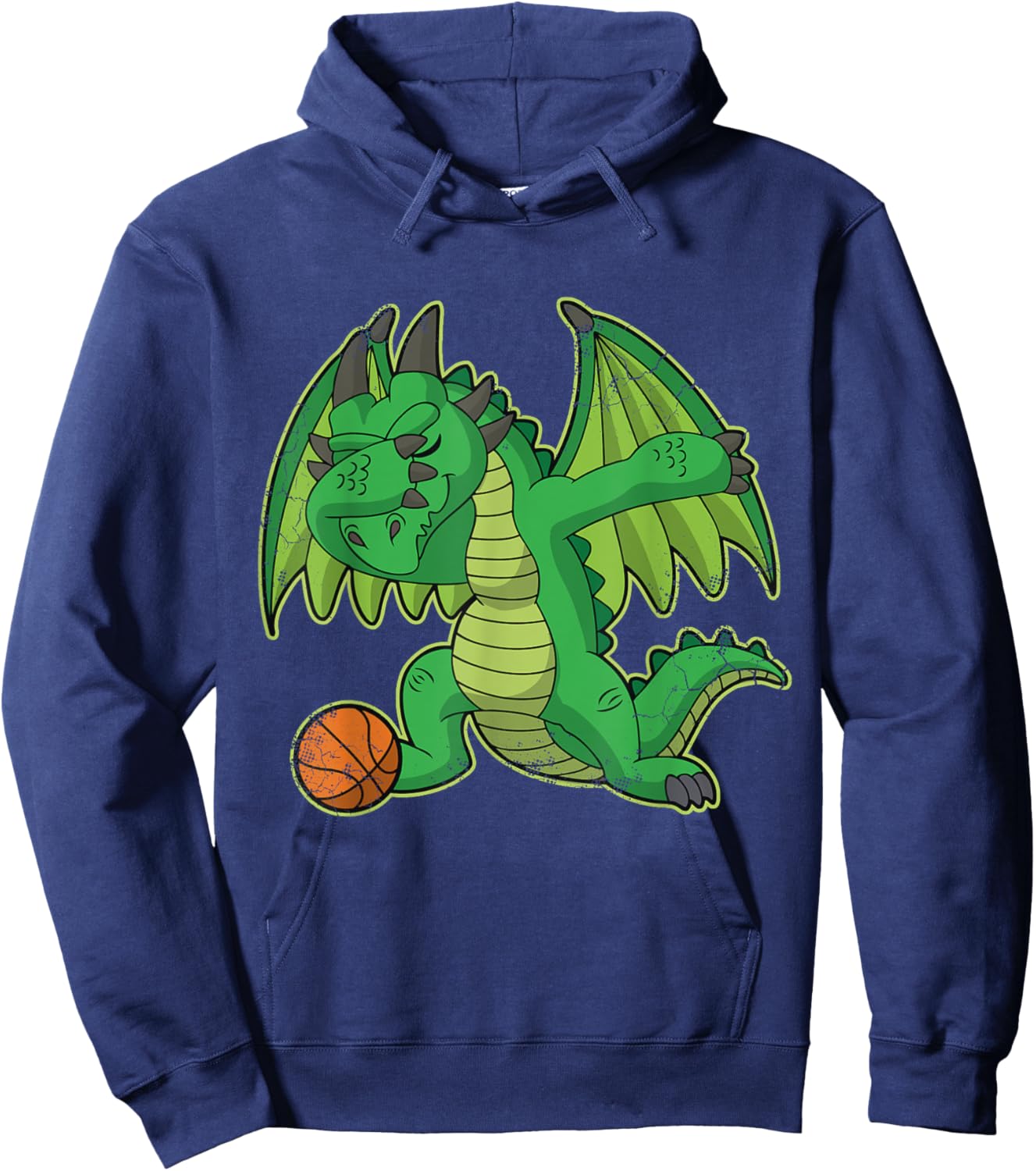 Dabbing Basketball Dragon Team Tournament Player Coach Kids Hoodie - Hoodie | Navy