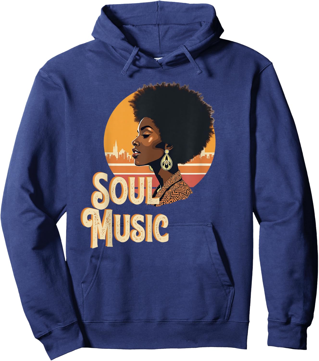 I Love 70's 80's Funk Soul Music Hoodie - Hoodie | Navy