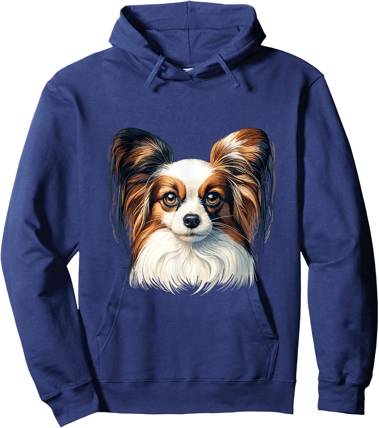 Dog Face - Papillon Women Girls Kids Hoodie - Hoodie | Navy