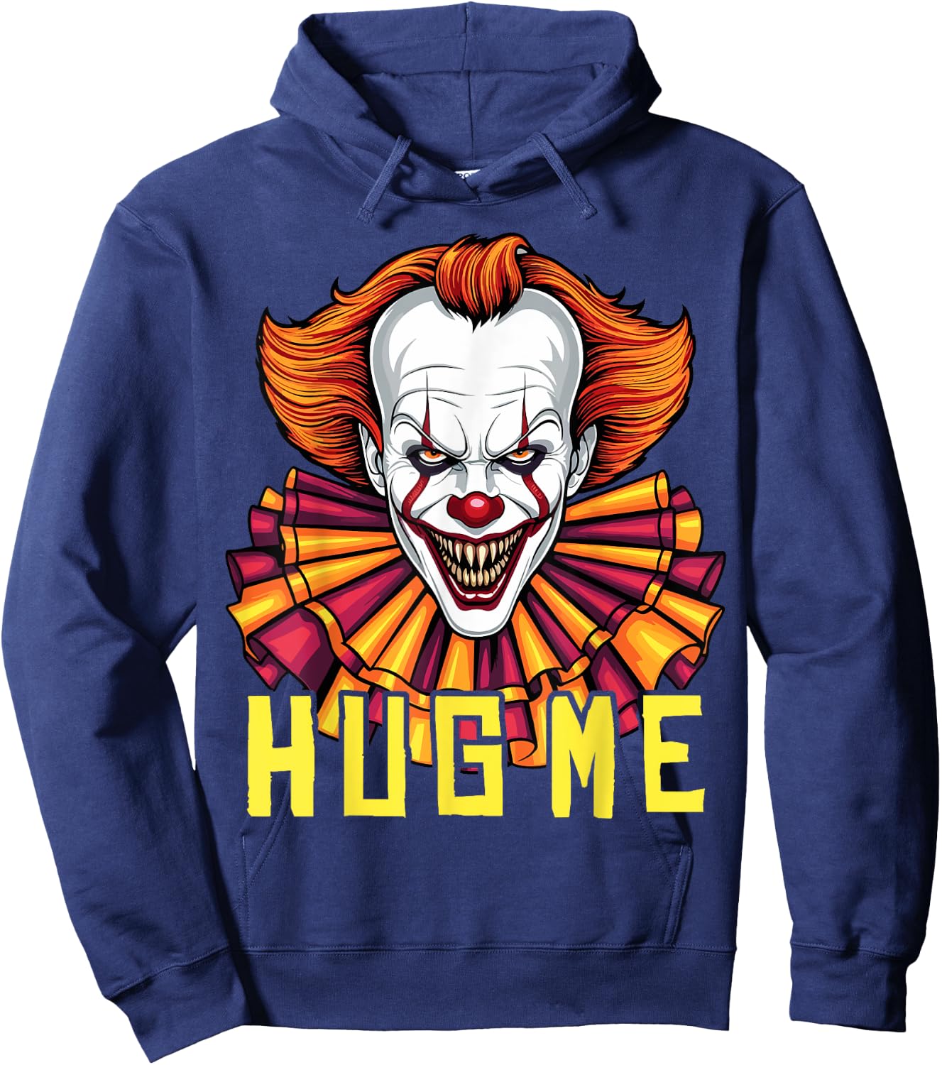 Horror Clown Creepy Halloween Costume Scary Hug Me Clown Hoodie - Hoodie | Navy