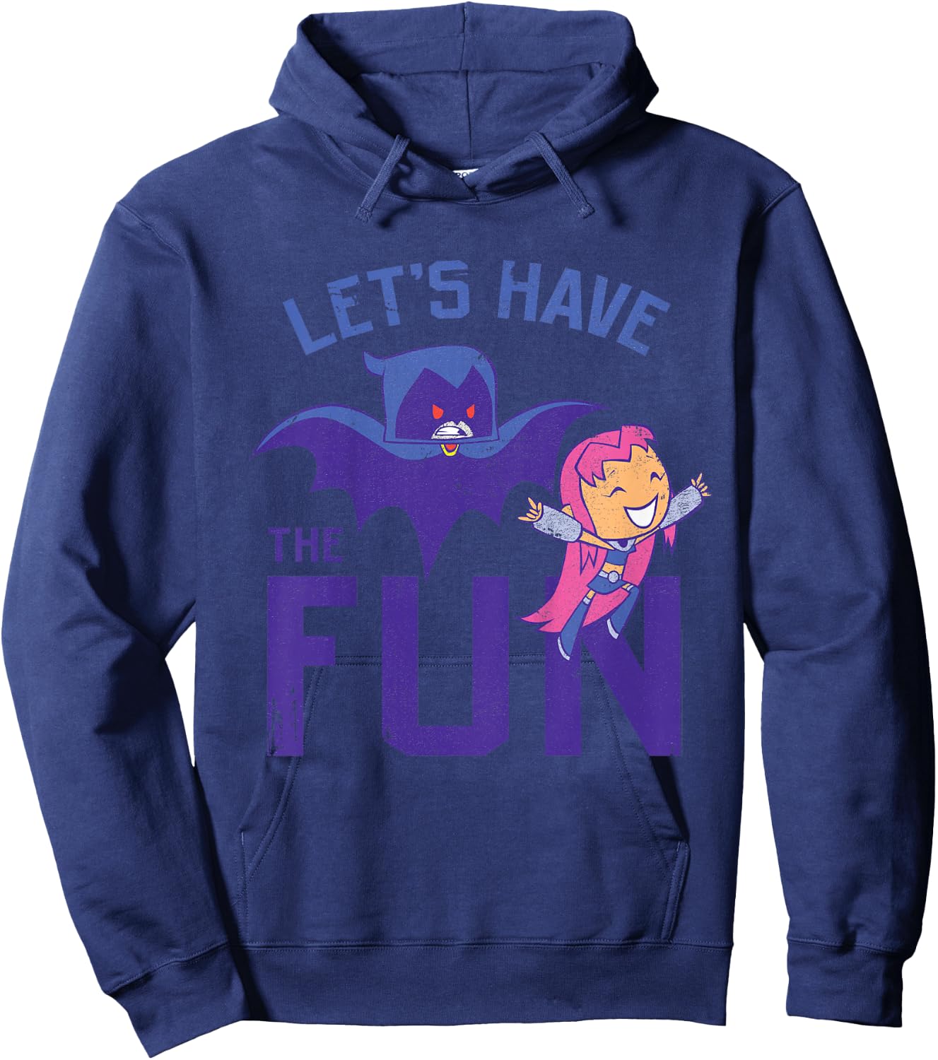 Kids DC Comics Teen Titans Go! Starfire Raven Let's Have The Fun Hoodie - Hoodie | Navy