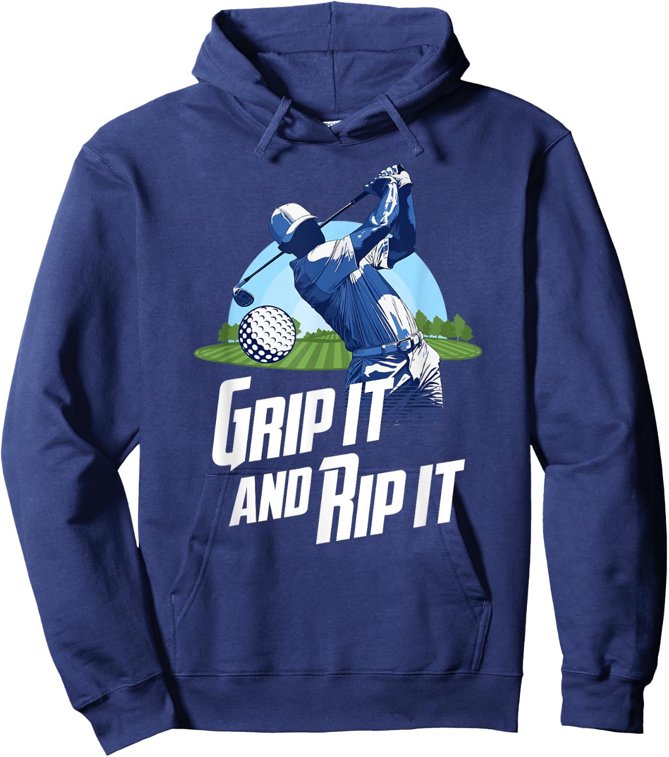 Golf Training Grip It And Rip It Quote Funny Golf Player Hoodie - Hoodie | Navy