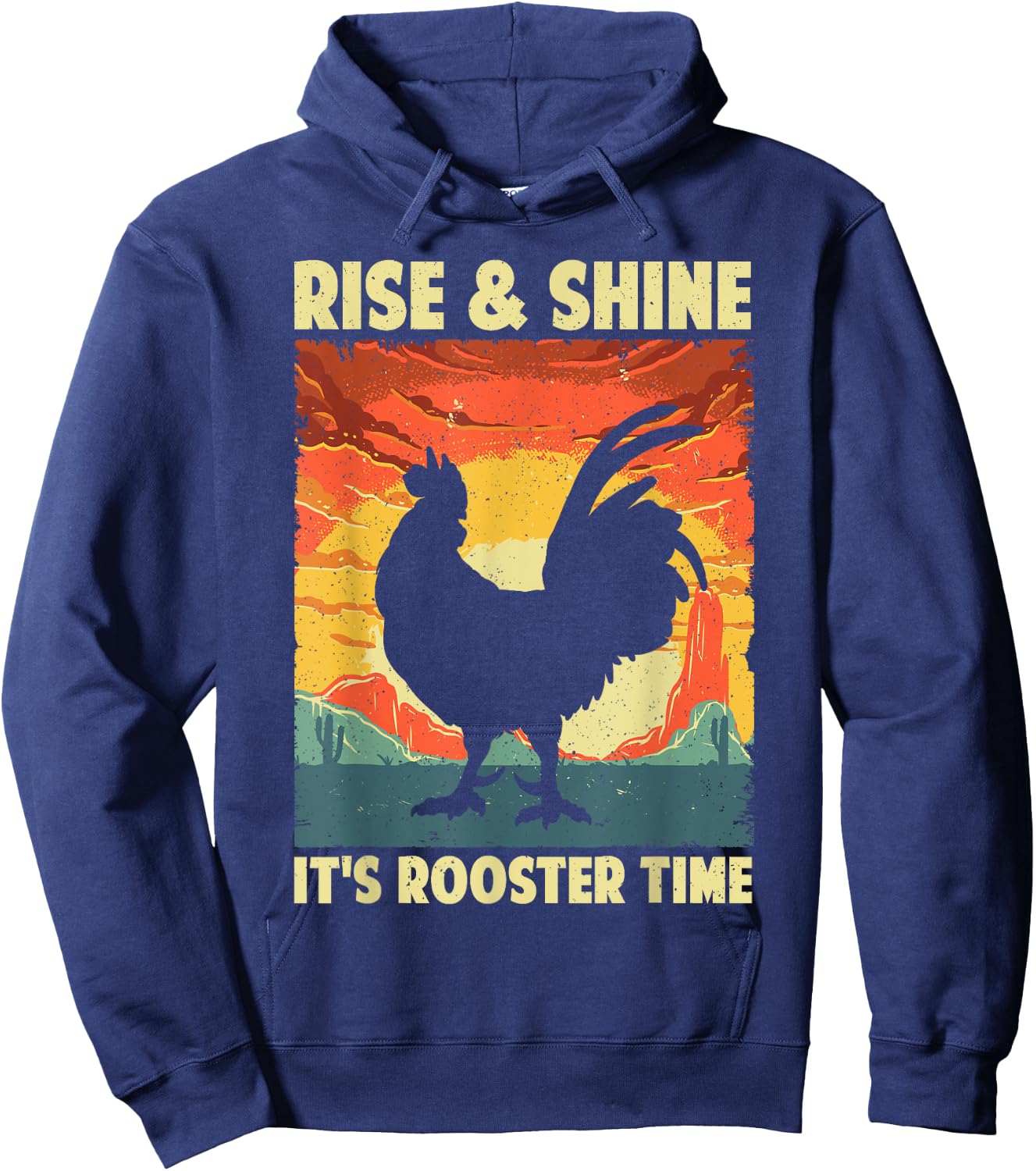 Funny Chicken Rooster Design Women Rooster Lover Hoodie - Hoodie | Navy
