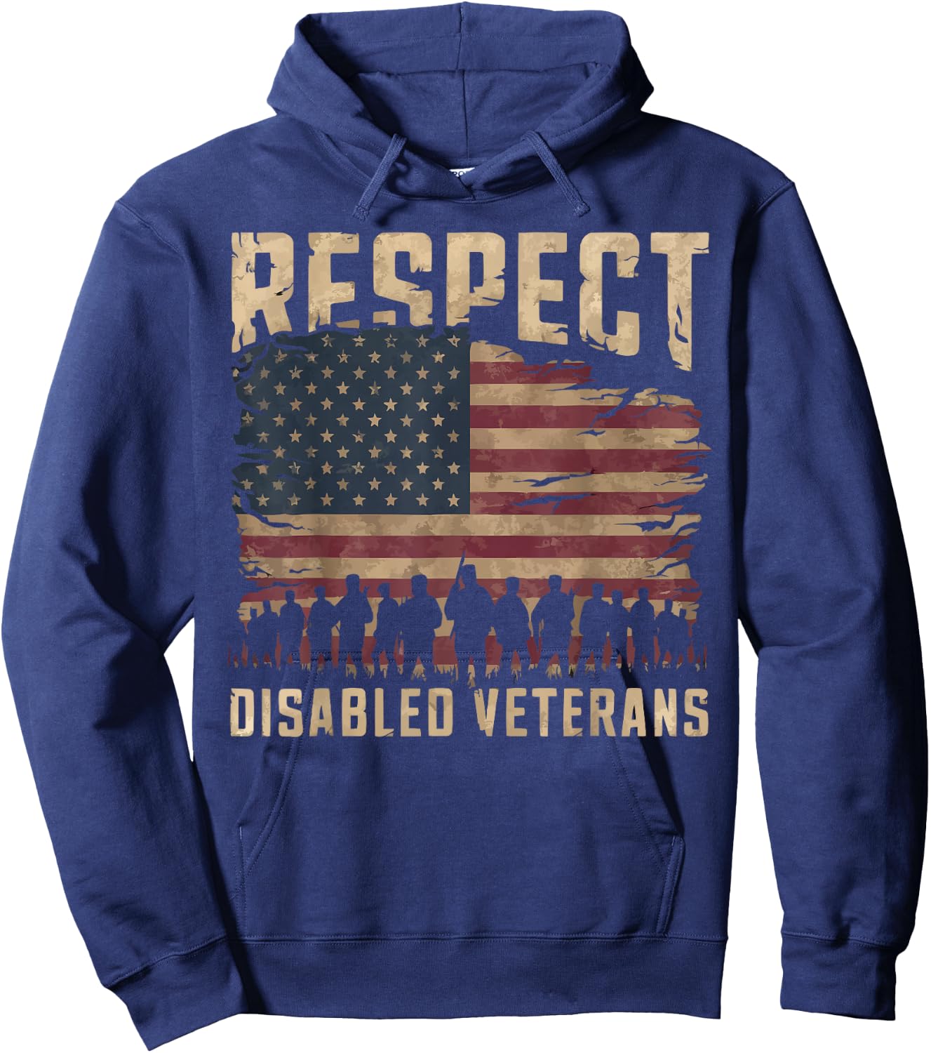 Disabled Veteran Handicap Military Soldier Veterans Day Hoodie - Hoodie | Navy