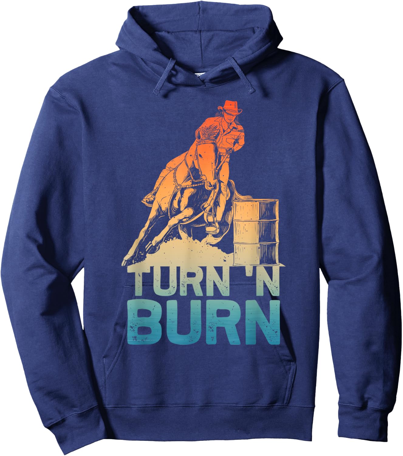 Barrel Racing Art Girls Barrel Racer Barrel Racing Hoodie - Hoodie | Navy