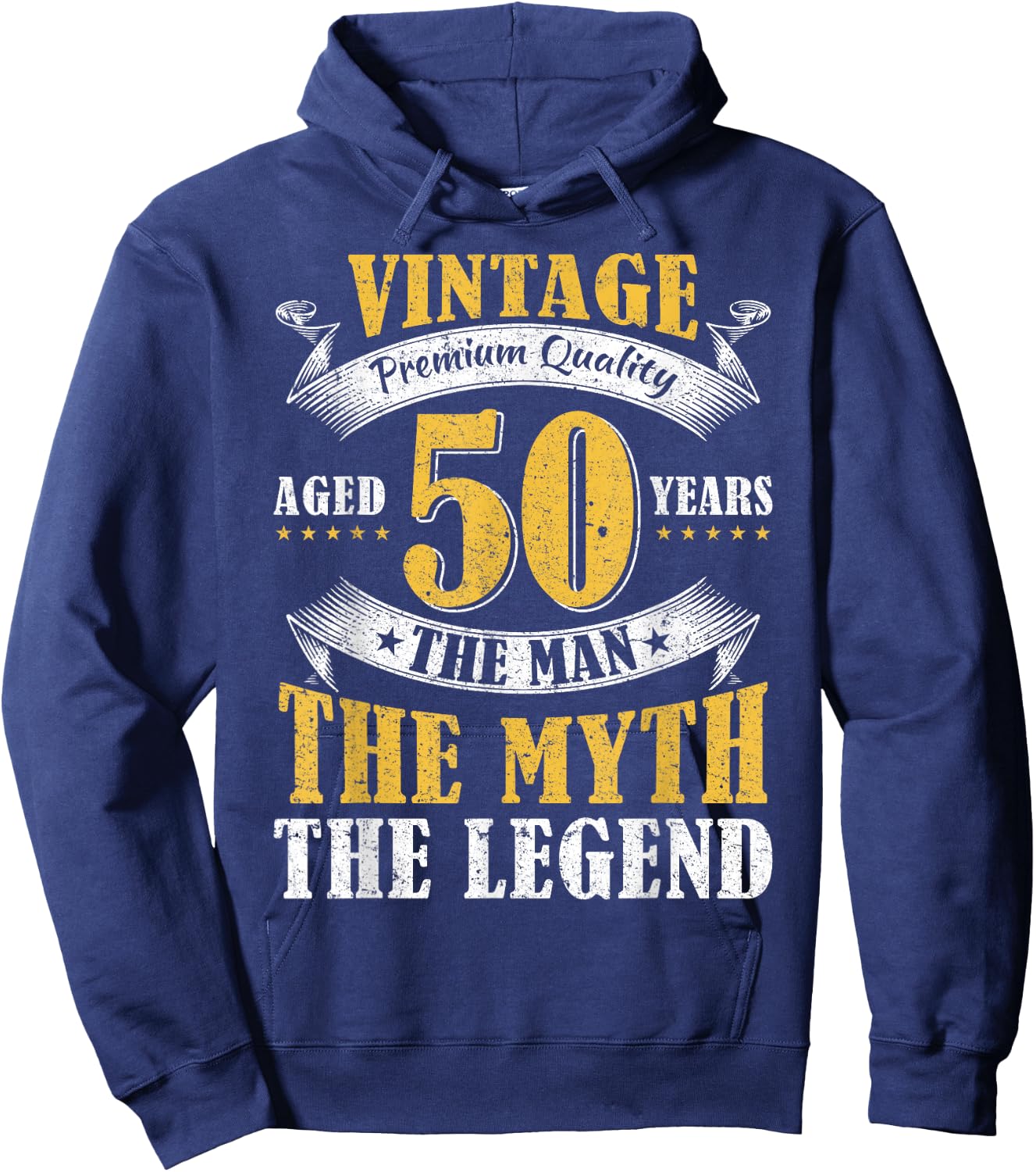 Aged 50 Years The Man The Myth The Legend 50th Birthday Hoodie - Hoodie | Navy