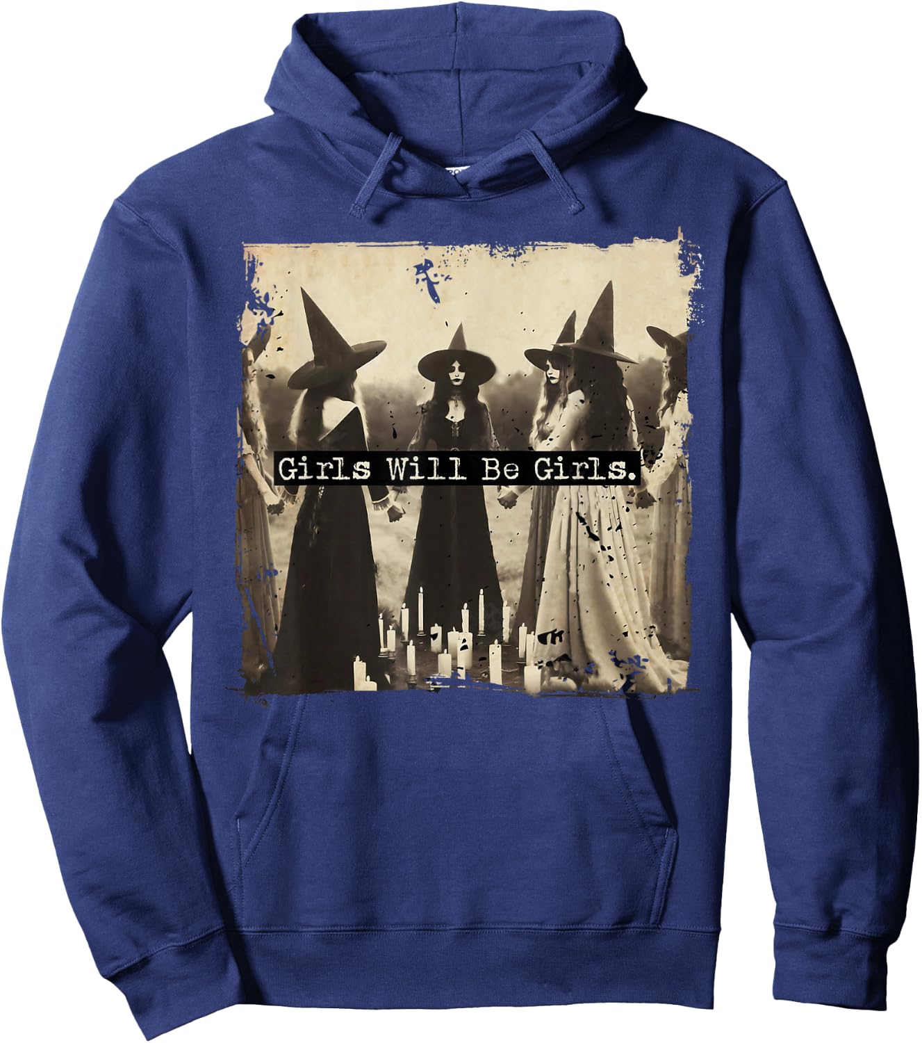 Trick Or Treat Witch Witches Girl Will Be Girls Halloween Hoodie - Hoodie | Navy