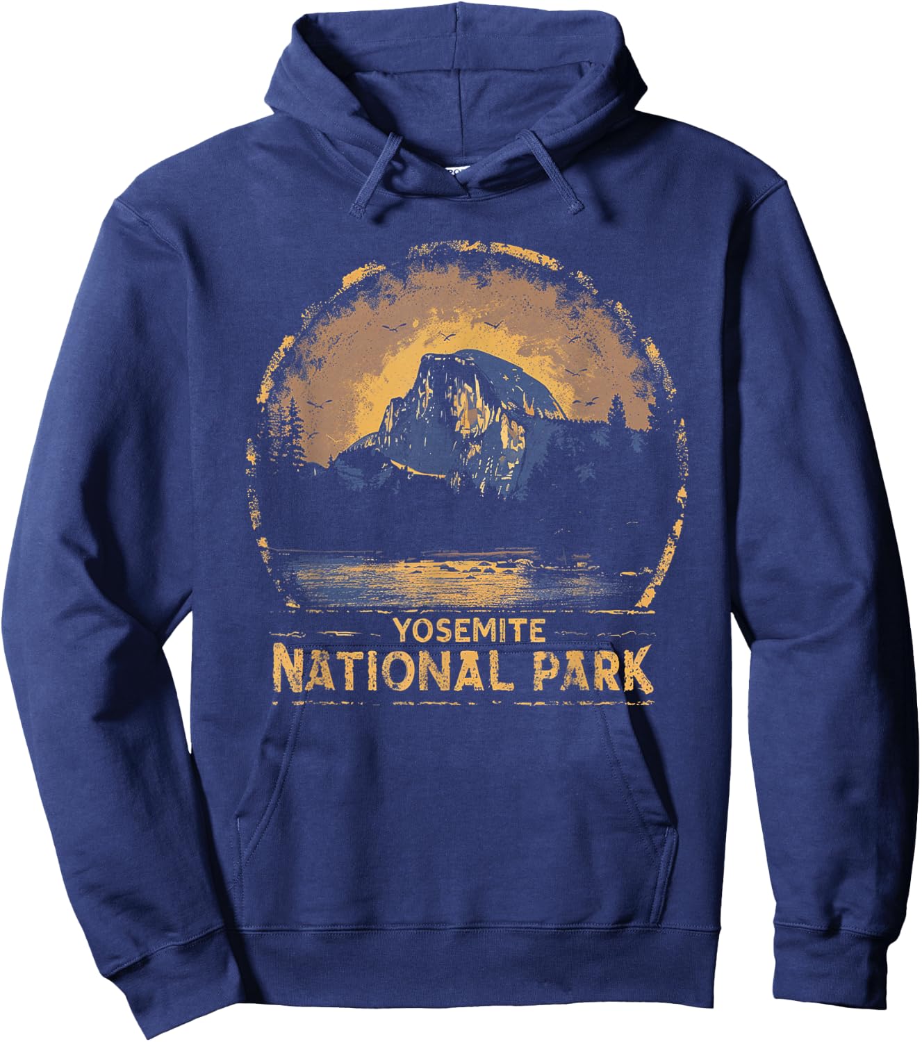 Yosemite - US National Park Vintage Men Women Kids Retro Hoodie - Hoodie | Navy