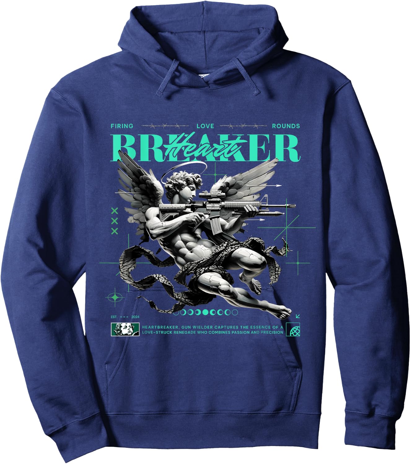 Heart Breaker Black Green Glow 3s Matching Women Hoodie - Hoodie | Navy