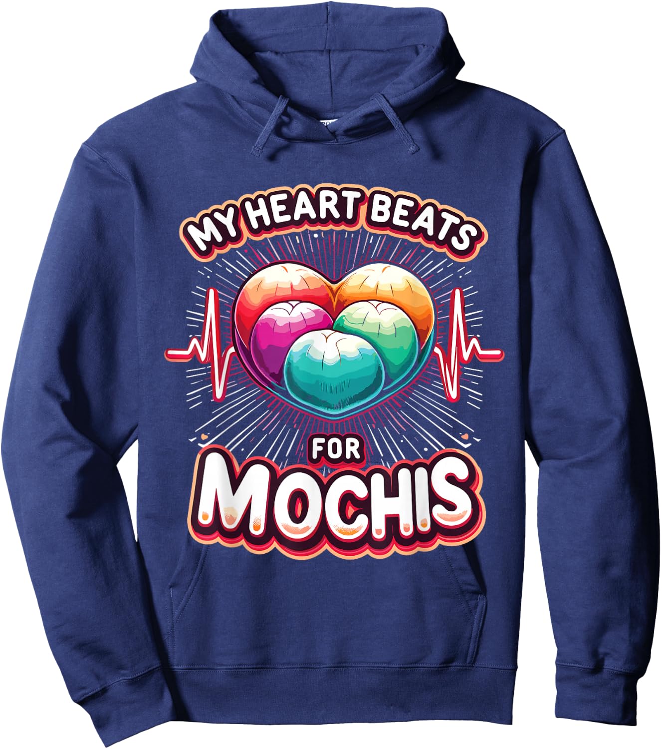 Dessert Mochi Saying Mochi Lover Hoodie - Hoodie | Navy