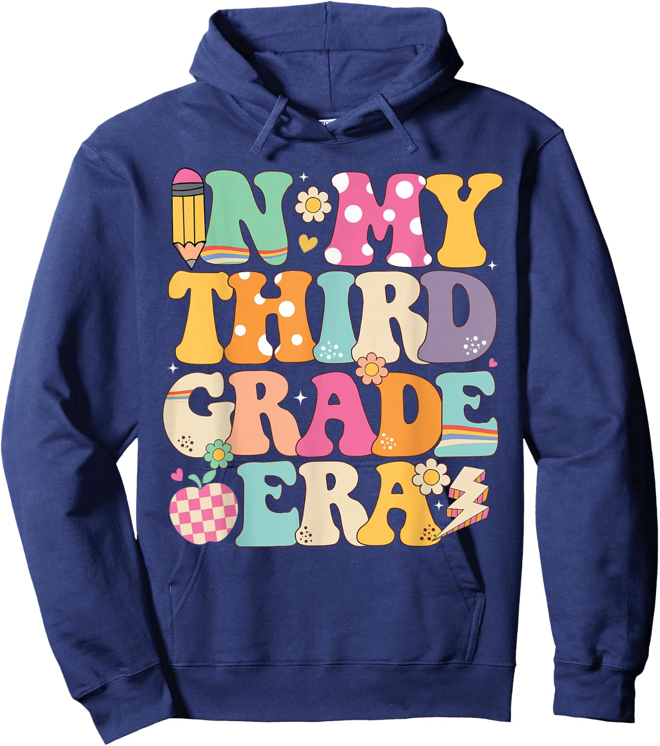 In My Third Grade Era Girl Back To School 3rd Grade Teacher Hoodie - Hoodie | Navy