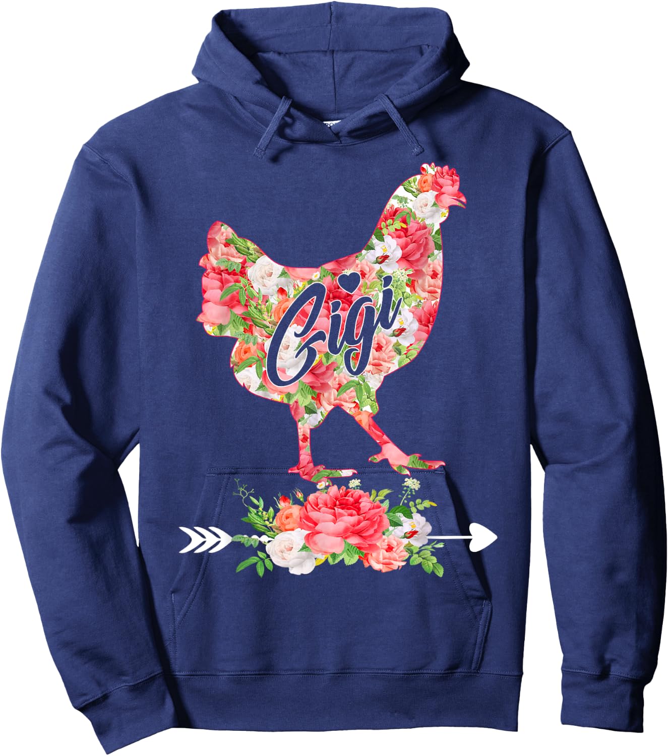 Funny Chicken Gigi Chicken Lover Mom Mommy Mothers Day Women Hoodie - Hoodie | Navy
