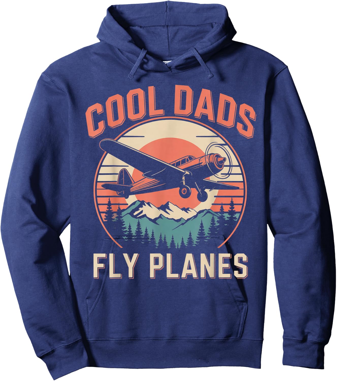 Cool Dads Fly Planes Funny Pilot Dad Father's Day Aviation Hoodie - Hoodie | Navy
