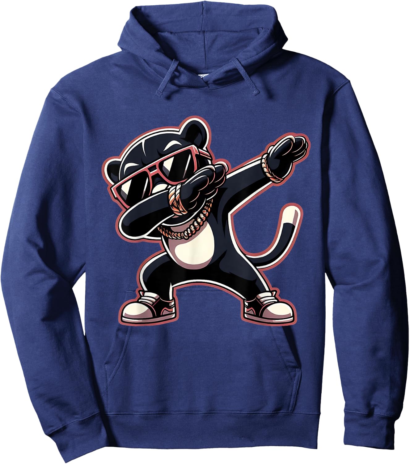 Cool Dabbing Panther Black Wearing Cool Sunglasses Hoodie - Hoodie | Navy