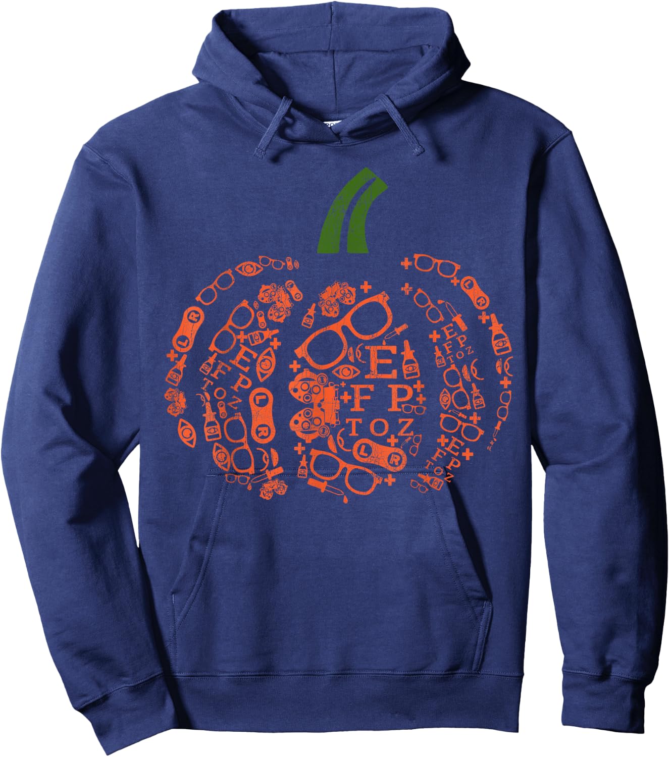 Optometry Pumpkin Halloween Costume, Cute Sight Squad Hoodie - Hoodie | Navy