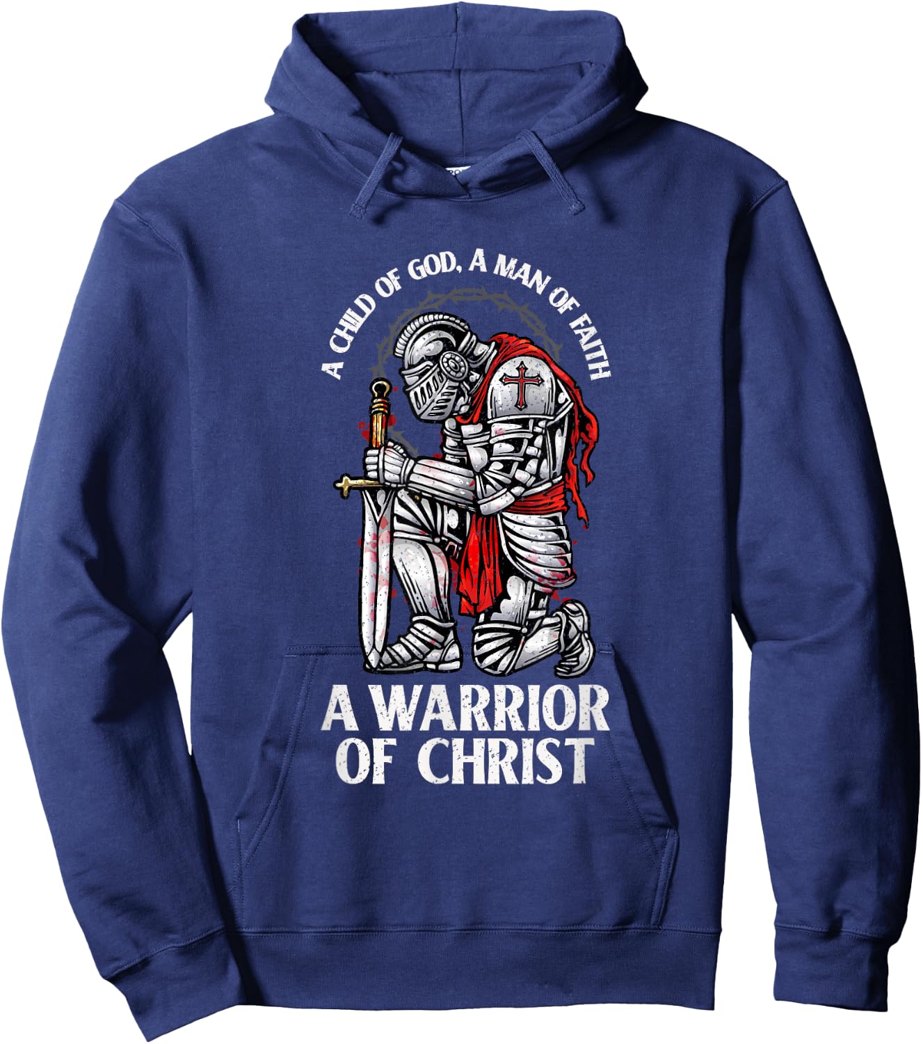 Warrior Of Christ - Faithful Knight Hoodie - Hoodie | Navy
