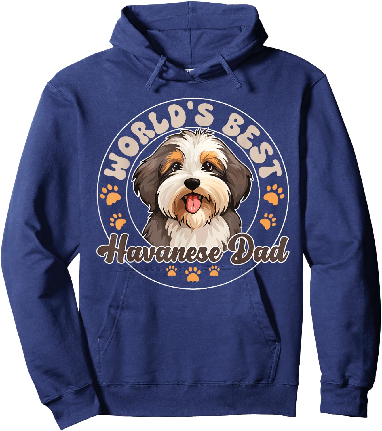 Havanese Dog World's Best Havanese Dad Hoodie - Hoodie | Navy