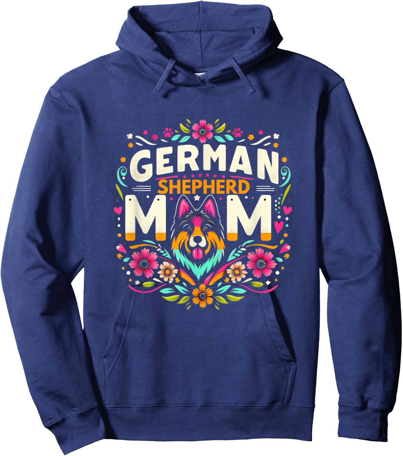 German Shepherd Mom Shirt German Shepherds Lover GSH Hoodie - Hoodie | Navy