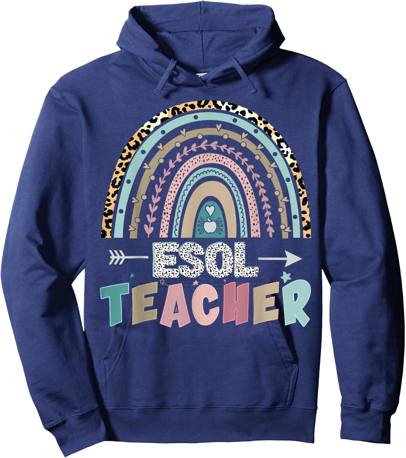 ESOL Team Teachers and Students Back To School Women Hoodie - Hoodie | Navy