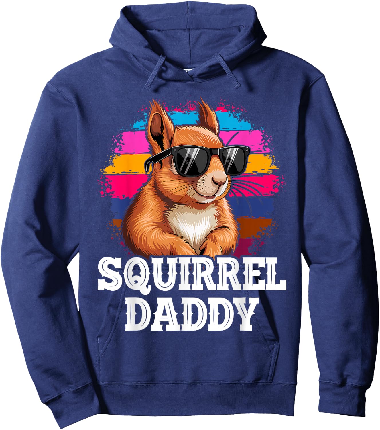 Squirrel Daddy Papa Dad Father's Day Father Hoodie - Hoodie | Navy