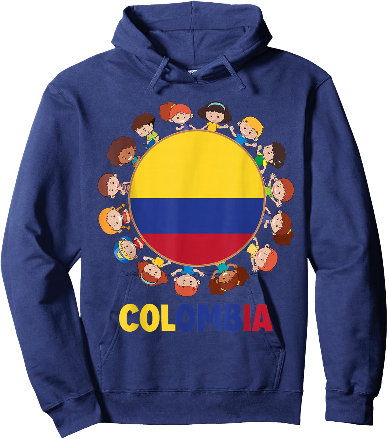 Colombian Flag Hispanic Heritage Month Colombia Kid Girl Boy Hoodie - Hoodie | Navy