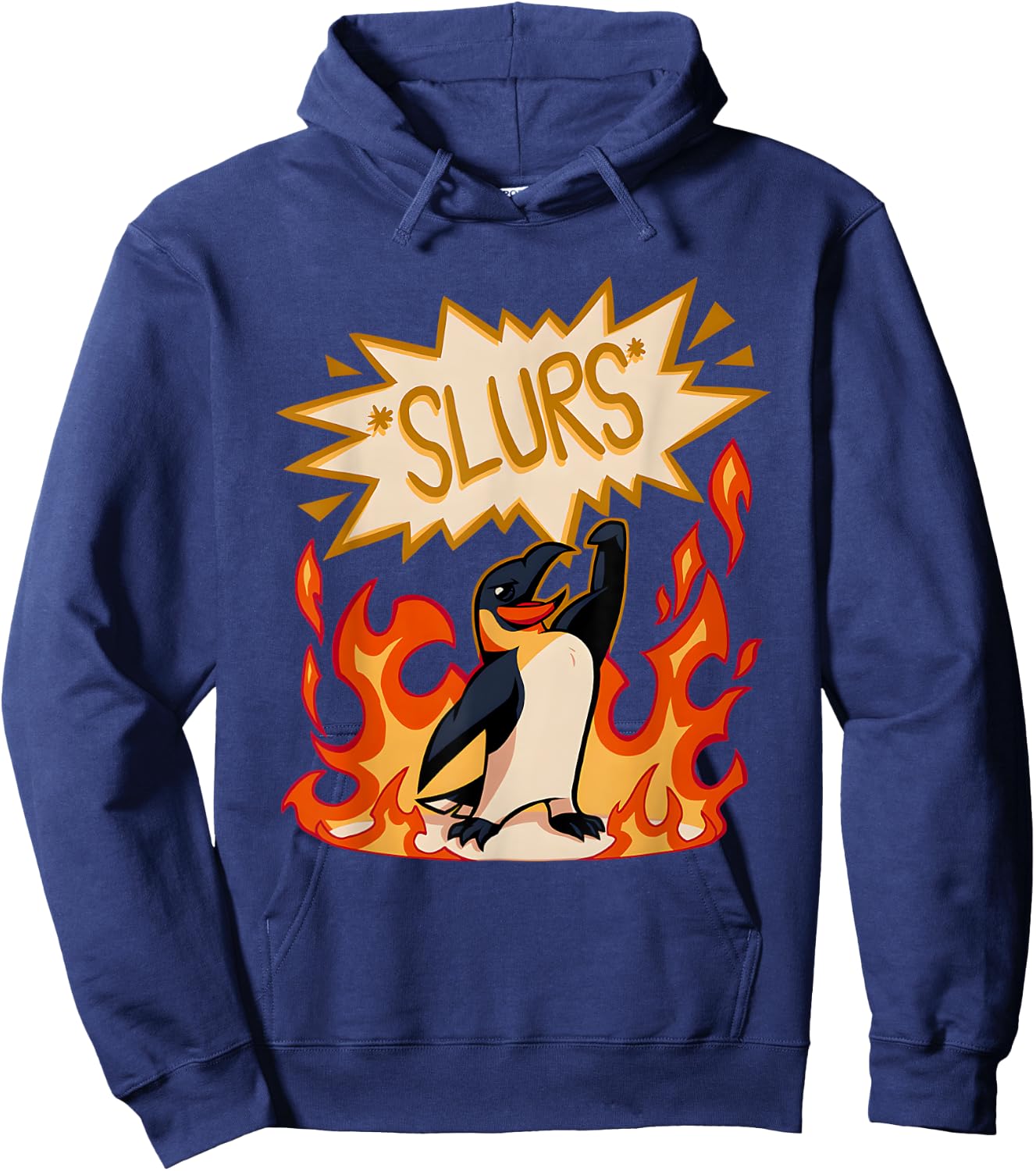Slurs Penguin Burn Funny Women Hoodie - Hoodie | Navy