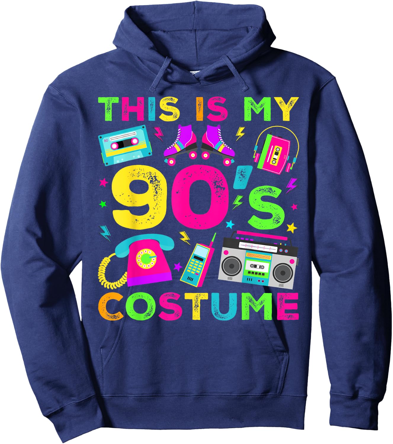 This Is My 90s Costume 90's style Nineties Retro Party Hoodie - Hoodie | Navy