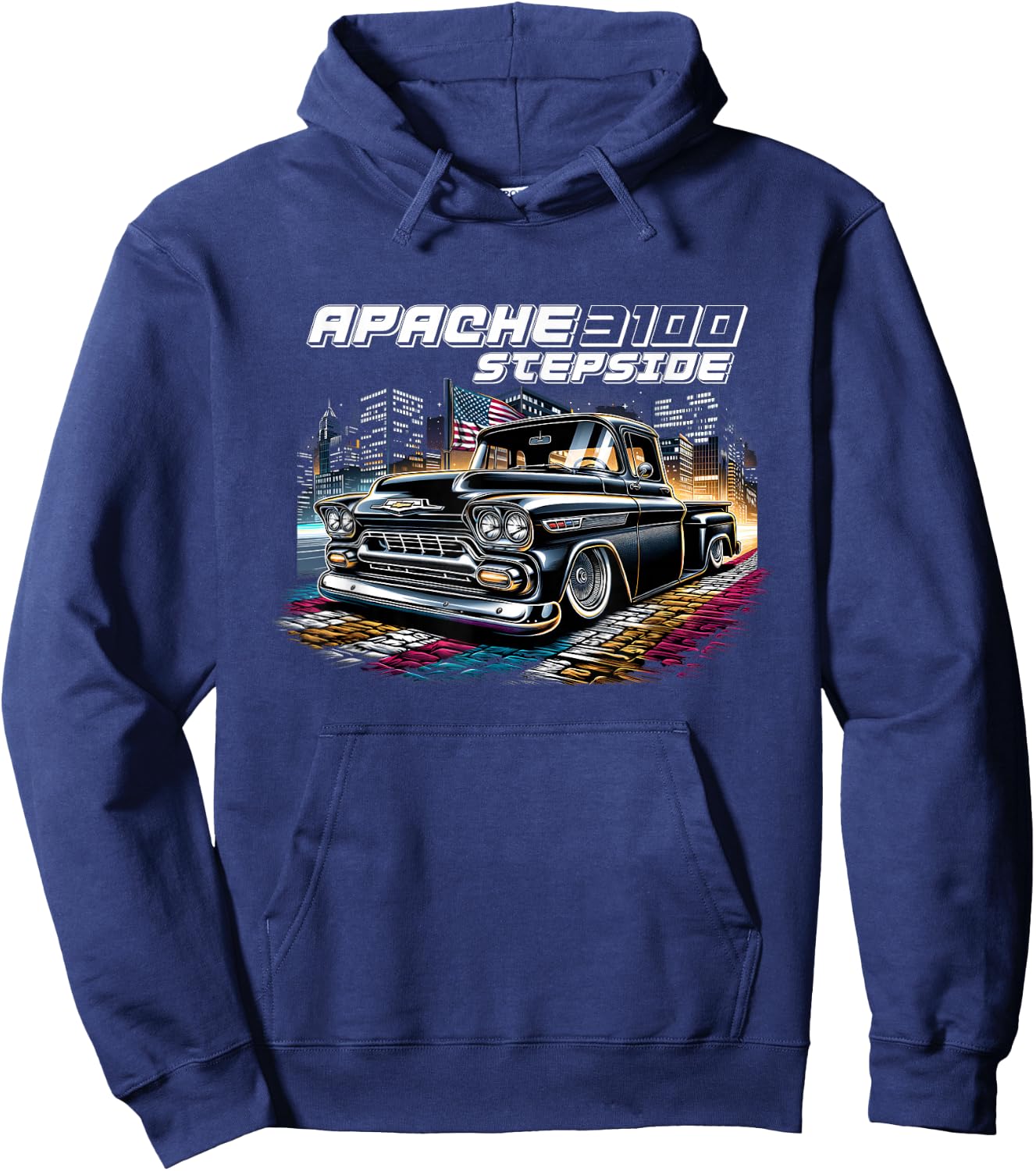 C10 Apache Stepside Classic Pickup Truck C10 Apache Truck Hoodie - Hoodie | Navy